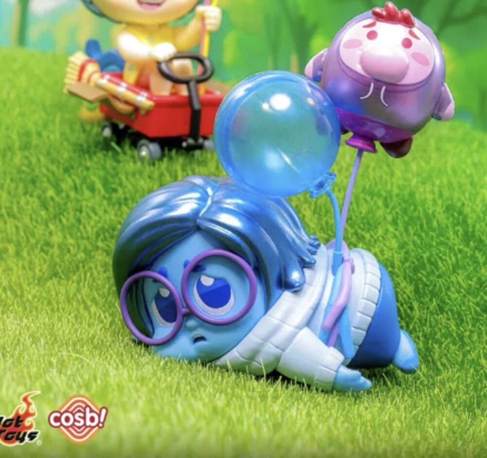 Disney x Pixar x Cosbi Hot Toys Balloon Series Collectible Figures, Sadness- New